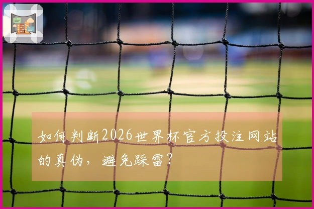 如何判断2026世界杯官方投注网站的真伪，避免踩雷？