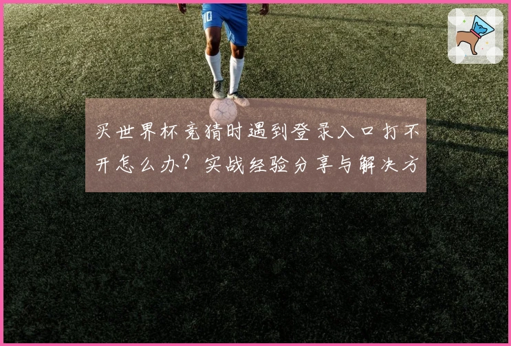 买世界杯竞猜时遇到登录入口打不开怎么办？实战经验分享与解决方案