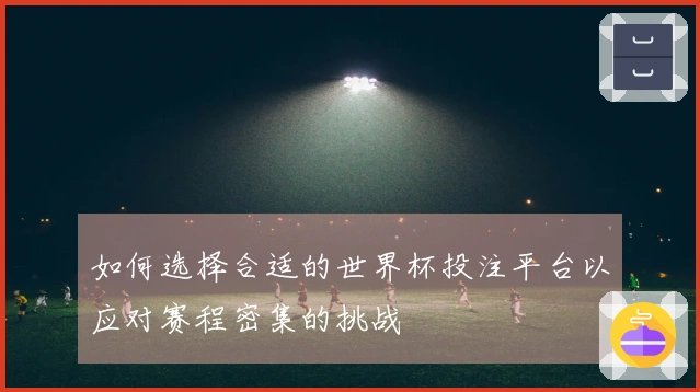 如何选择合适的世界杯投注平台以应对赛程密集的挑战