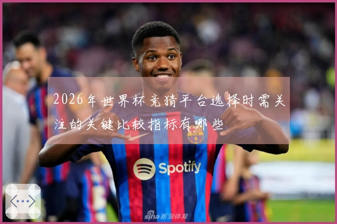 2026年世界杯竞猜平台选择时需关注的关键比较指标有哪些